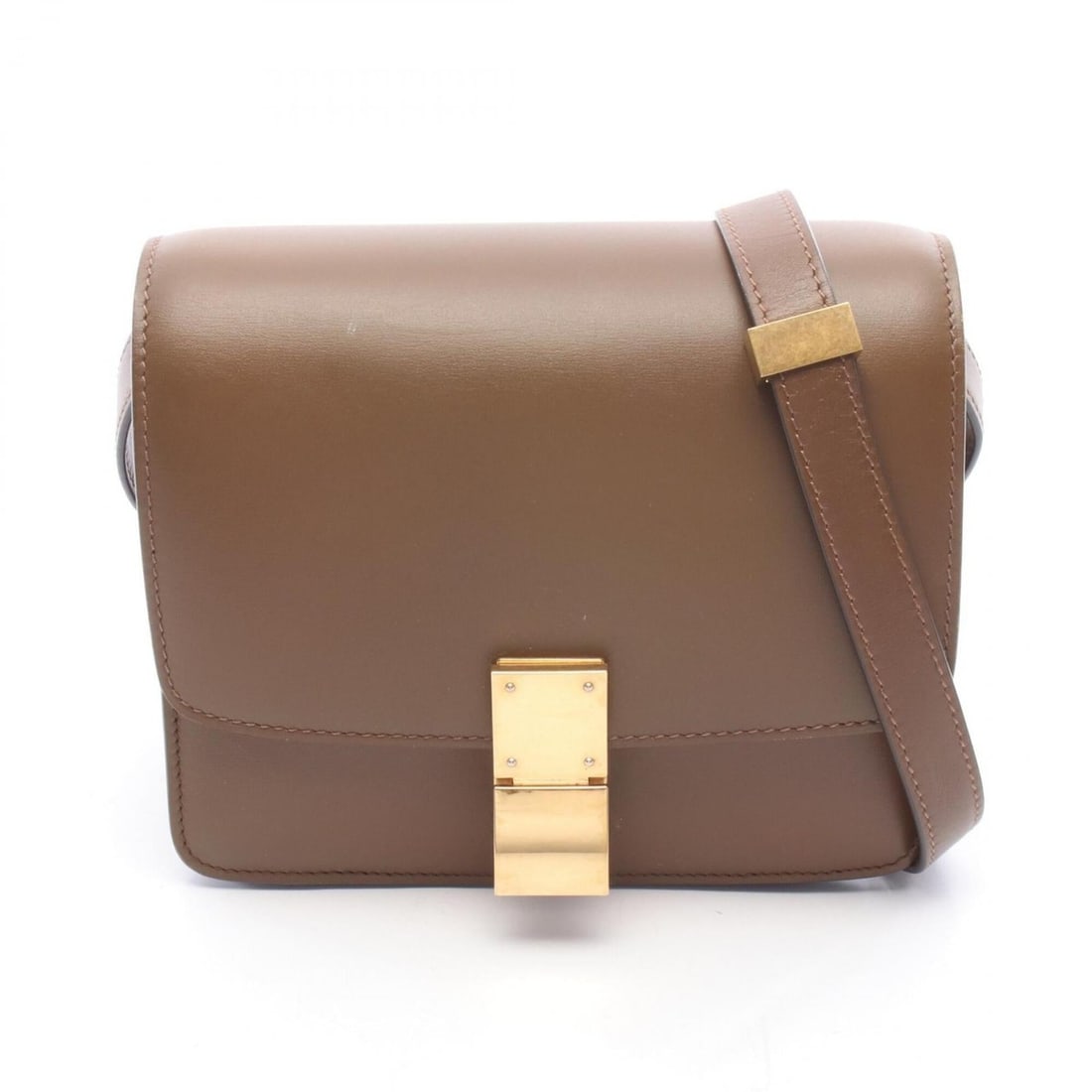 Celine Classic Box Small Shoulder Bag/Handbag, Leather, Women's, Brown: --- Catalog ---Category: SizeSize (HxWxD): 14.5cm x 16.5cm x 6.5cm / 5.7'' x 6.49'' x 2.55''Category: DesignType: Handbag, Shoulder bagColor: BrownStyle: ClassicGender: WomenMaterial: Leather