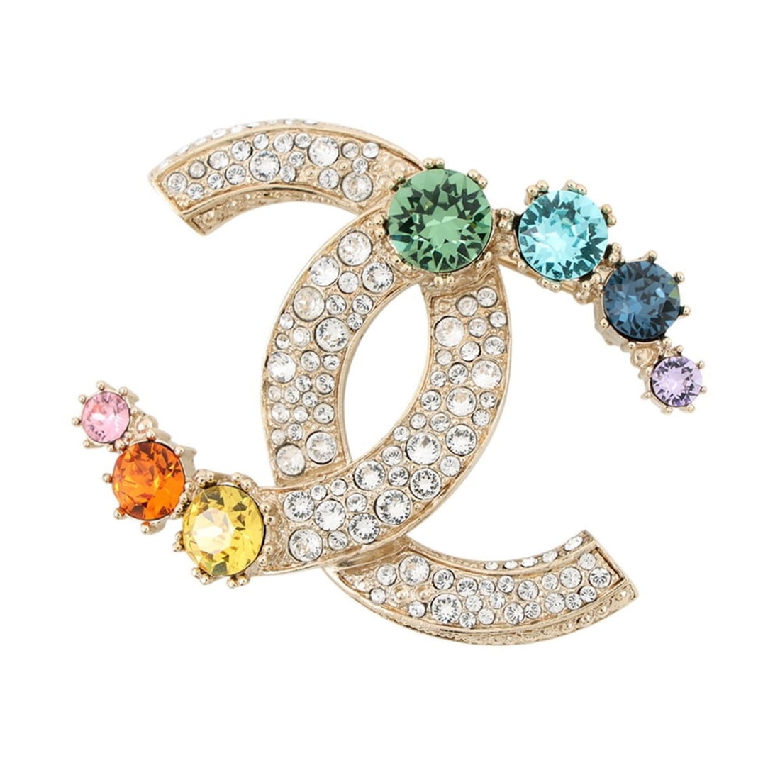 Chanel Brooch Coco Mark Rhinestone A19 S CHANEL Women's BROACH: --- Catalog ---Category: SizeSize (HxWxD): 4cm x 5cm / 1.57'' x 1.96''Category: DesignType: BroochColor: Multi-colorGender: WomenMaterial: Metal, RhinestoneCategory: GeneralBrand: Chanel--- Item List