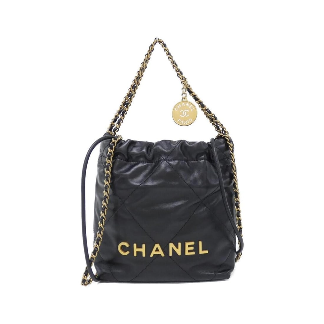 Chanel 22 Line MINI AS3980 Handbag: --- Catalog ---Category: SizeSize (HxWxD): 19cm x 18cm x 6cm / 7.48'' x 7.08'' x 2.36''Category: DesignType: HandbagColor: BlackGender: Women,MenMaterial: Leather Leather/Fur Type: CalfskinCategory: