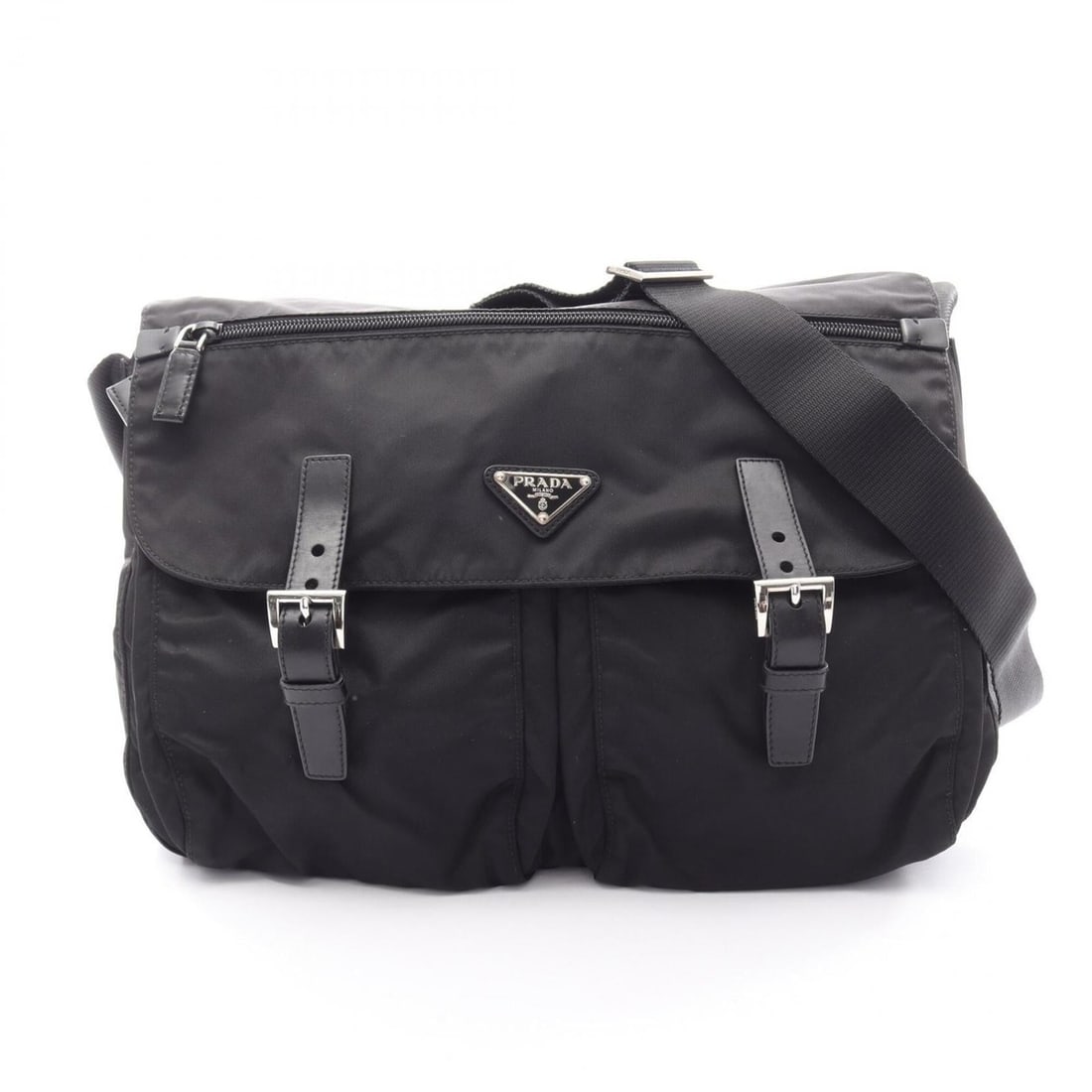 Prada VELA Shoulder Bag/Handbag, Nylon and Leather, Men's/Women's, Black (BT1738): --- Catalog ---Category: SizeSize (HxWxD): 25cm x 36cm x 14cm / 9.84'' x 14.17'' x 5.51''Category: DesignType: Handbag, Shoulder bagColor: BlackGender: Men,WomenMaterial: Nylon , Leather Category: Gen