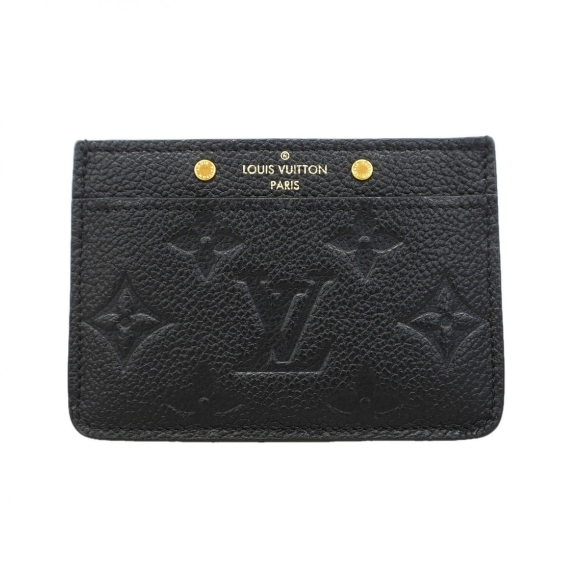 Louis Vuitton Monogram Empreinte Portecarte Simple Business Card Holder/Card Case M69171 Noir: --- Catalog ---Category: DesignType: Card caseColor: NoirGender: WomenCategory: GeneralMPN: M69171Brand: Louis VuittonCategory: Physical PropertiesSize (HxWxD): 7.5cm x 11cm x 5mm / 2.95'' x 4.33'' x 