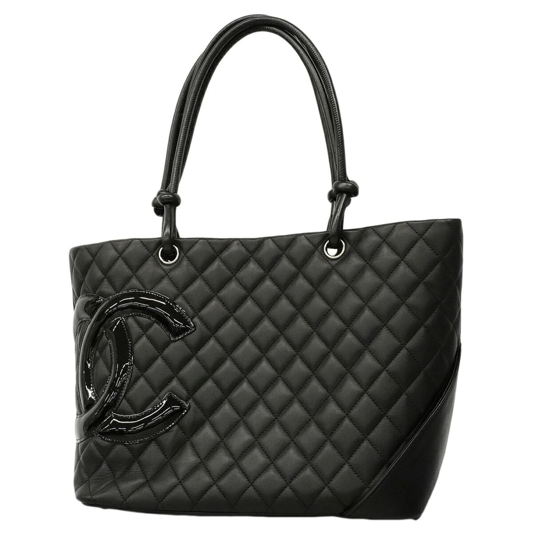 Chanel Cambon Lambskin Tote Bag, Black, Women's: --- Catalog ---Category: SizeSize (HxWxD): 24.5cm x 30cm x 15cm / 9.64'' x 11.81'' x 5.9''Category: DesignType: Tote bagColor: BlackGender: WomenMaterial: Leather Hardware Color: SilverLeather/Fur Typ