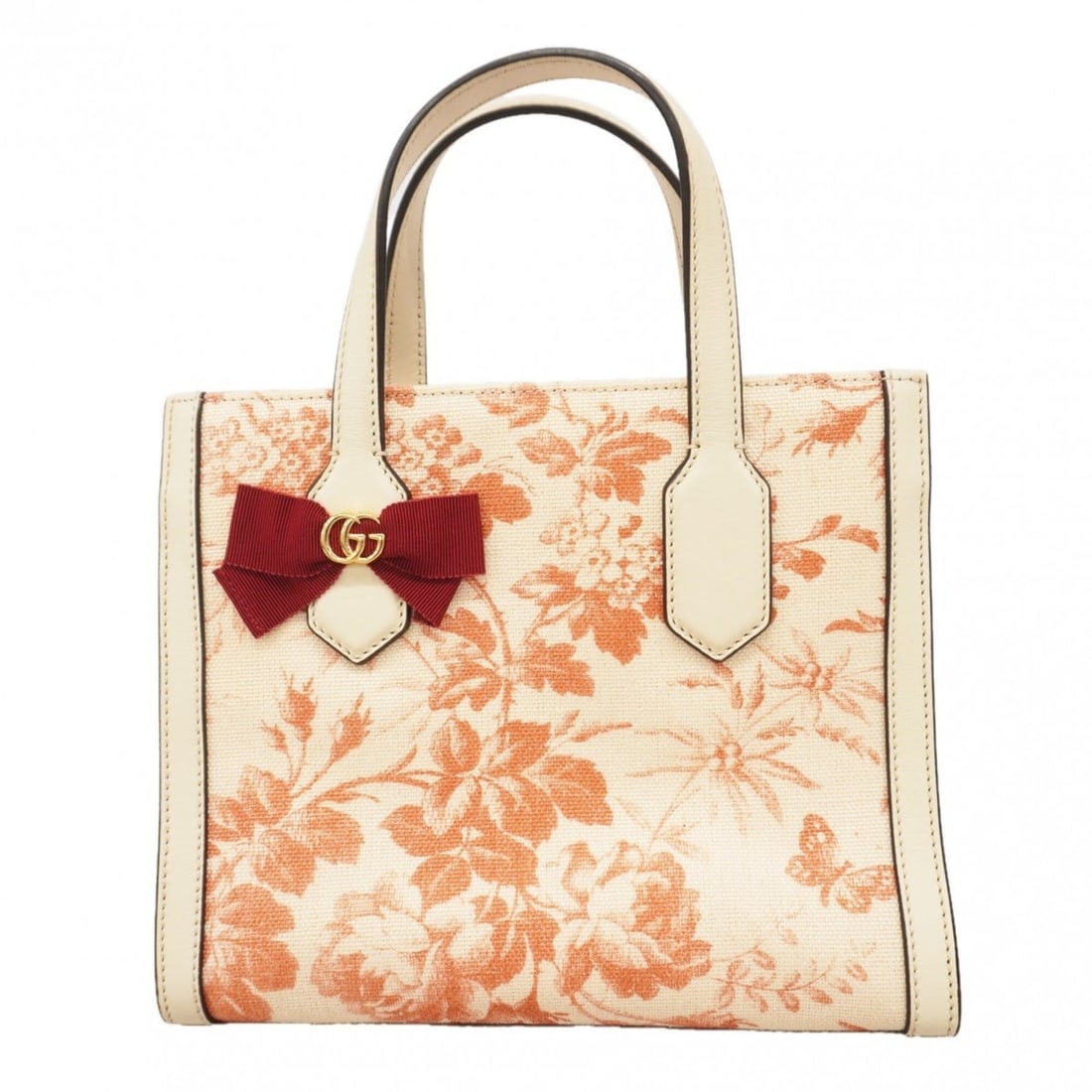 Gucci handbag, GG ribbon design, 443089, canvas, ivory/red, women's.: --- Catalog ---Category: SizeSize (HxWxD): 20cm x 23.5cm x 9.5cm / 7.87'' x 9.25'' x 3.74''Category: DesignType: HandbagColor: Ivory, Red colorGender: WomenMaterial: Canvas Hardware Color: GoldCategor