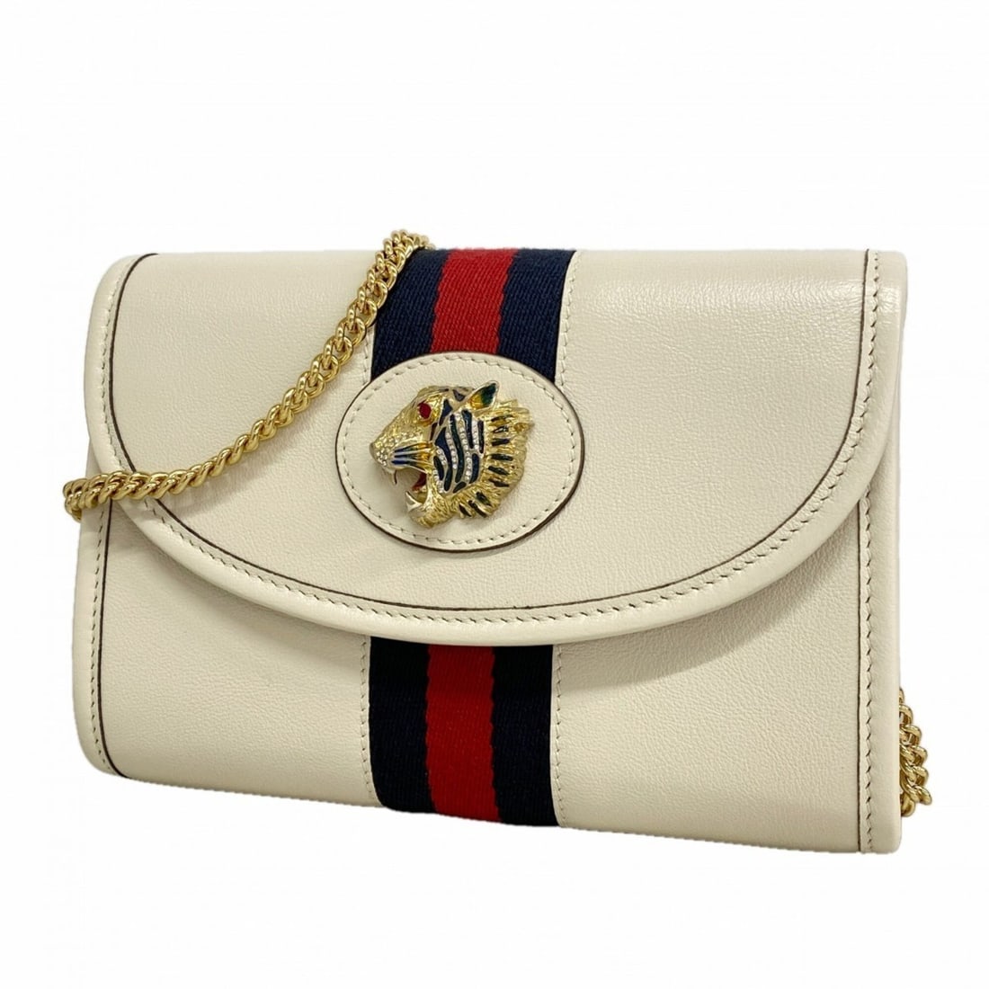 Gucci Raja Shoulder Bag 573797 Leather White Women's: --- Catalog ---Category: SizeSize (HxWxD): 12.5cm x 18.5cm x 3cm / 4.92'' x 7.28'' x 1.18''Category: DesignType: Shoulder bagColor: WhiteGender: WomenMaterial: Leather Hardware Color: GoldCategory: Ge