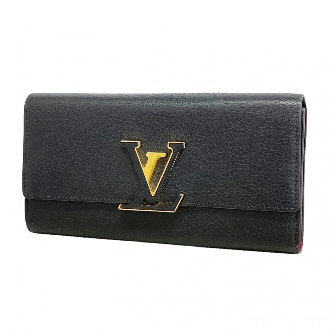 Louis Vuitton Long Wallet, Taurillon Leather, Portefeuille Capucines, M61248, Noir (Women's): --- Catalog ---Category: SizeSize (HxWxD): 10cm x 20cm x 2.5cm / 3.93'' x 7.87'' x 0.98''Category: DesignType: Long wallet (bi-fold)Color: NoirGender: WomenCategory: GeneralMPN: M61248Brand: Louis Vui