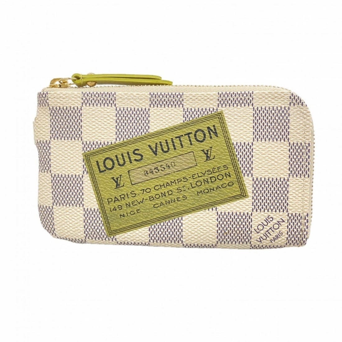 Louis Vuitton Damier Azur Pochette Clé Complice Wallet/Coin Case N63085 White Green (Men's/Women's): --- Catalog ---Category: SizeSize (HxWxD): 8cm x 13.5cm x 2cm / 3.14'' x 5.31'' x 0.78''Category: DesignType: Coin purse/coin caseColor: Green, WhiteGender: Men,WomenCategory: GeneralMPN: N63085Brand: