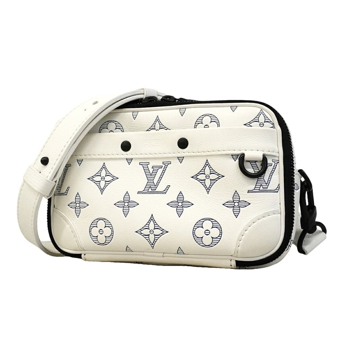 Louis Vuitton Monogram Shadow Alpha Wearable Wallet Shoulder Bag NV M83383 White Men's: --- Catalog ---Category: SizeSize (HxWxD): 12cm x 18.5cm x 6cm / 4.72'' x 7.28'' x 2.36''Category: DesignType: Shoulder bagColor: WhiteGender: MenCategory: GeneralMPN: M83383Brand: Louis Vuitton--- It