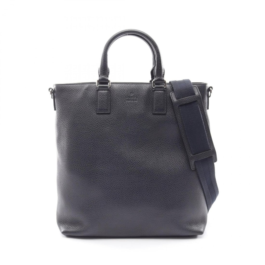 Gucci 2-Way Tote Bag/Handbag, Leather, Men's/Women's, Navy, 387078: --- Catalog ---Category: SizeSize (HxWxD): 34cm x 32cm x 10.5cm / 13.38'' x 12.59'' x 4.13''Category: DesignType: Handbag, Tote bagColor: NavyGender: Men,WomenMaterial: Leather Category: GeneralMPN: 3