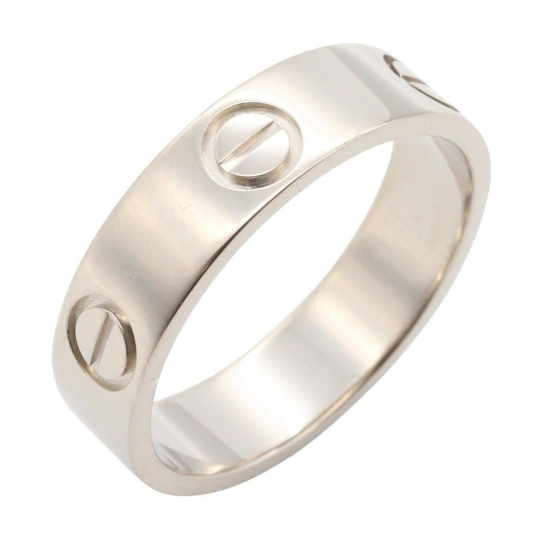 Cartier Love Ring, 18K White Gold (18KWG), Women's, Silver Tone, B4084700: --- Catalog ---Category: SizeJP Size: 14US Size: 7Category: DesignType: Band ringColor: SilverGender: WomenMaterial: White gold (18K)Category: GeneralMPN: B4084700Brand: Cartier--- Item List ---Sectio