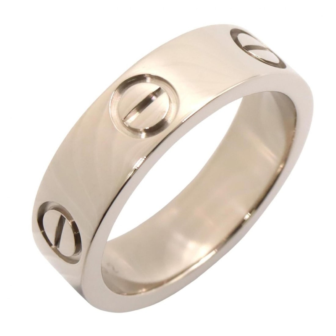 Cartier Love Ring, 18K White Gold (18KWG), Women's, Silver Tone, B4084700: --- Catalog ---Category: SizeJP Size: 11US Size: 6Category: DesignType: Band ringColor: SilverGender: WomenMaterial: White gold (18K)Category: GeneralMPN: B4084700Brand: Cartier--- Item List ---Sectio