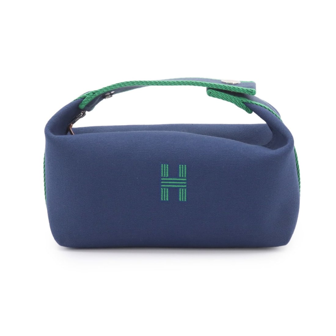 Hermes Bride a Brac PM Handbag, Toile H Blue Marine Green, Silver Hardware, Handbag Pouch: --- Catalog ---Category: SizeSize (HxWxD): 10cm x 20cm x 12cm / 3.93'' x 7.87'' x 4.72''Category: DesignType: Handbag, PouchColor: Black, Blue marine, GreenGender: WomenMaterial: Toile H Category: Gen