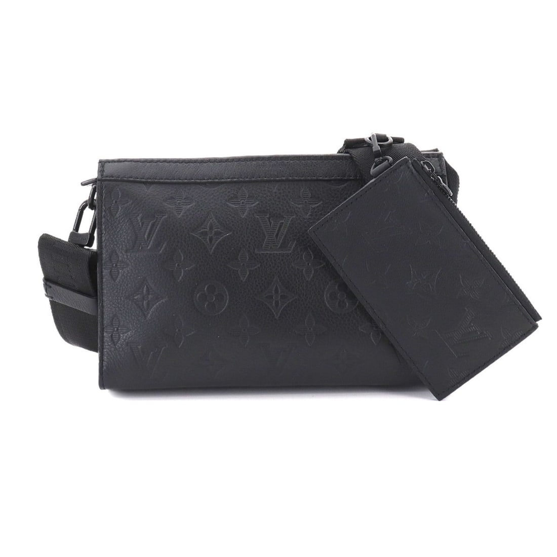 Louis Vuitton Monogram Shadow Gaston Wearable Wallet Shoulder Handbag Leather Black M81115 RFID (1 of 10)