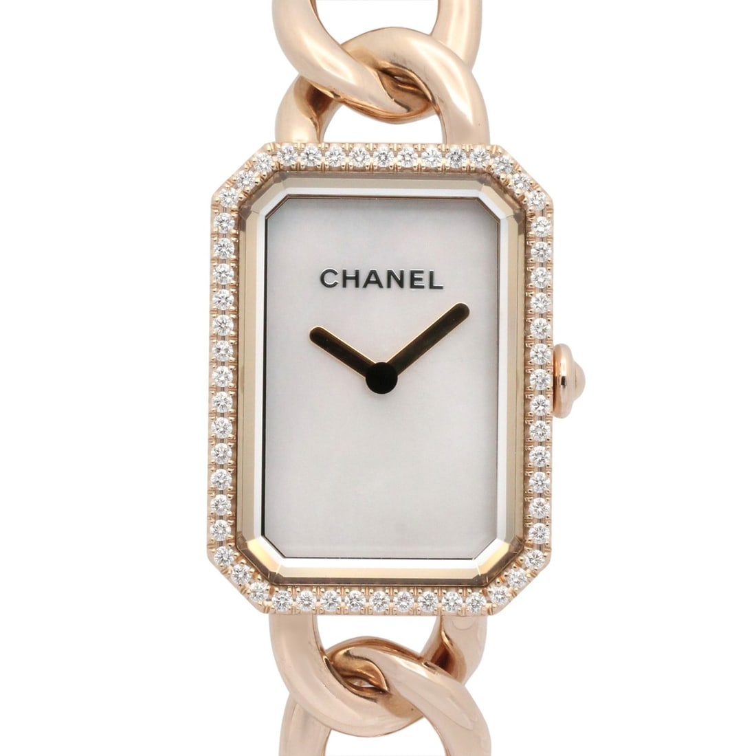 Chanel CHANEL Première Diamond Bezel Watch 18KPG (Pink Gold) Ladies White Shell H4412: --- Catalog ---Category: SizeWrist Size: 15.5cm / 6.1''Case Diameter: 20.2mm / 0.8''Category: DesignType: WristwatchGender: WomenColor (Dial): White shellMaterial (Band): Pink gold (18K)Material (Case