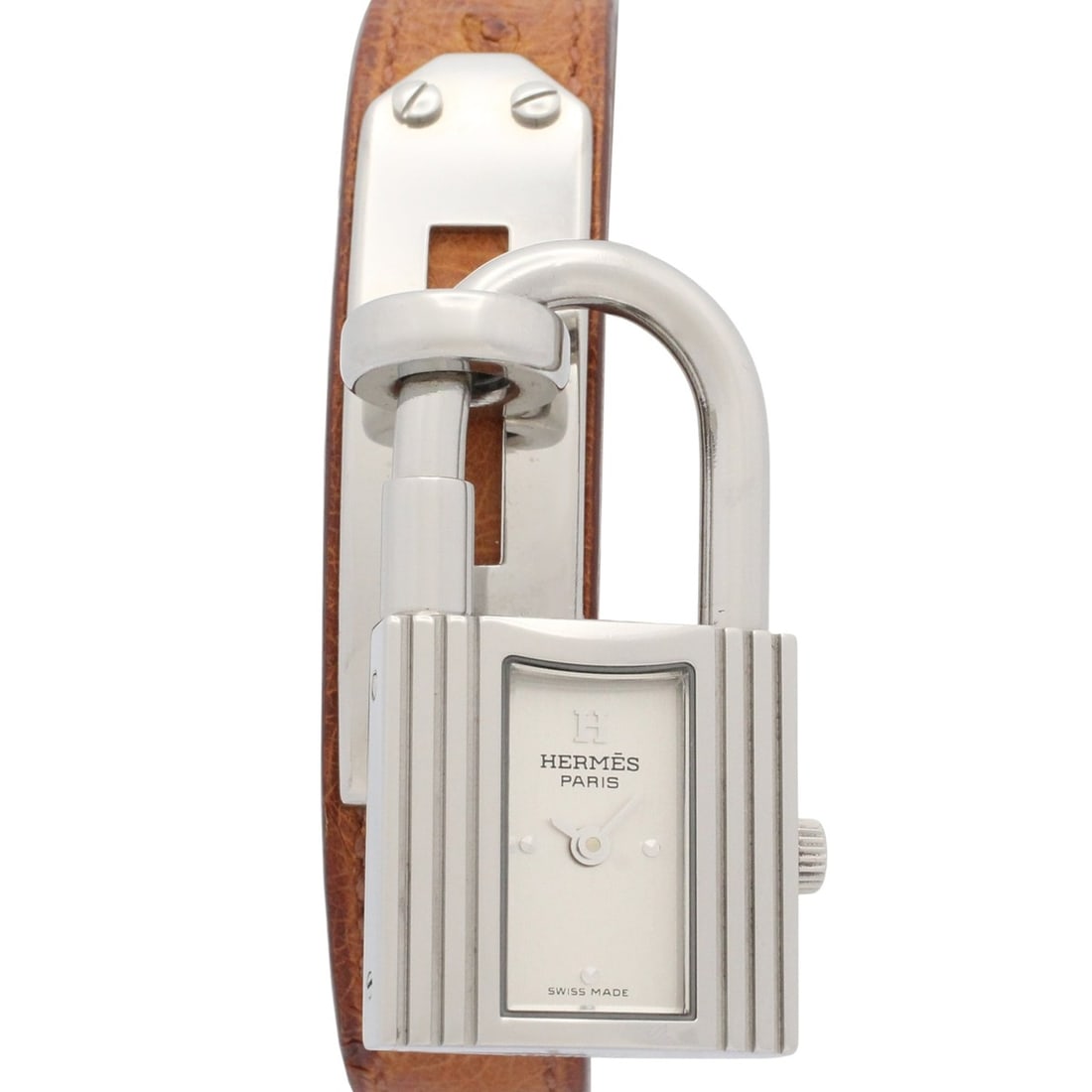 Hermes Kelly Watch, Stainless Steel, Leather Strap, Women's, Silver Tone, KE1.210: --- Catalog ---Category: SizeWrist Size: 16cm / 6.29''Case Diameter: 20mm / 0.79''Category: DesignType: WristwatchGender: WomenColor (Dial): SilverMaterial (Band): LeatherMaterial (Case): Stainless st