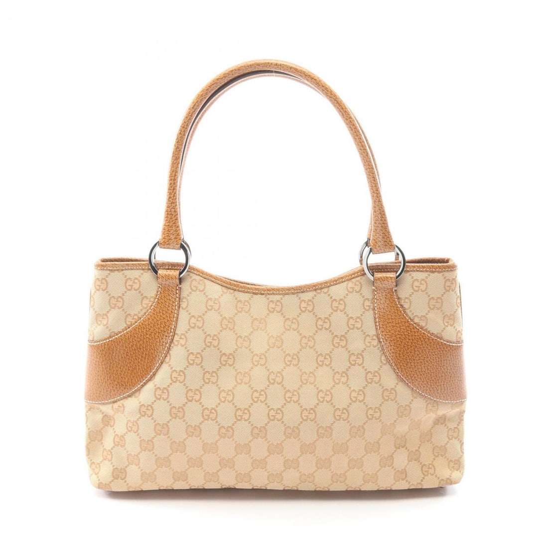 Gucci GG Canvas Tote Bag Handbag Leather Women's Beige/Brown 113015: --- Catalog ---Category: SizeSize (HxWxD): 19cm x 36cm x 6cm / 7.48'' x 14.17'' x 2.36''Category: DesignType: Handbag, Tote bagColor: Beige, BrownGender: WomenMaterial: Canvas , Leather Category: Gene