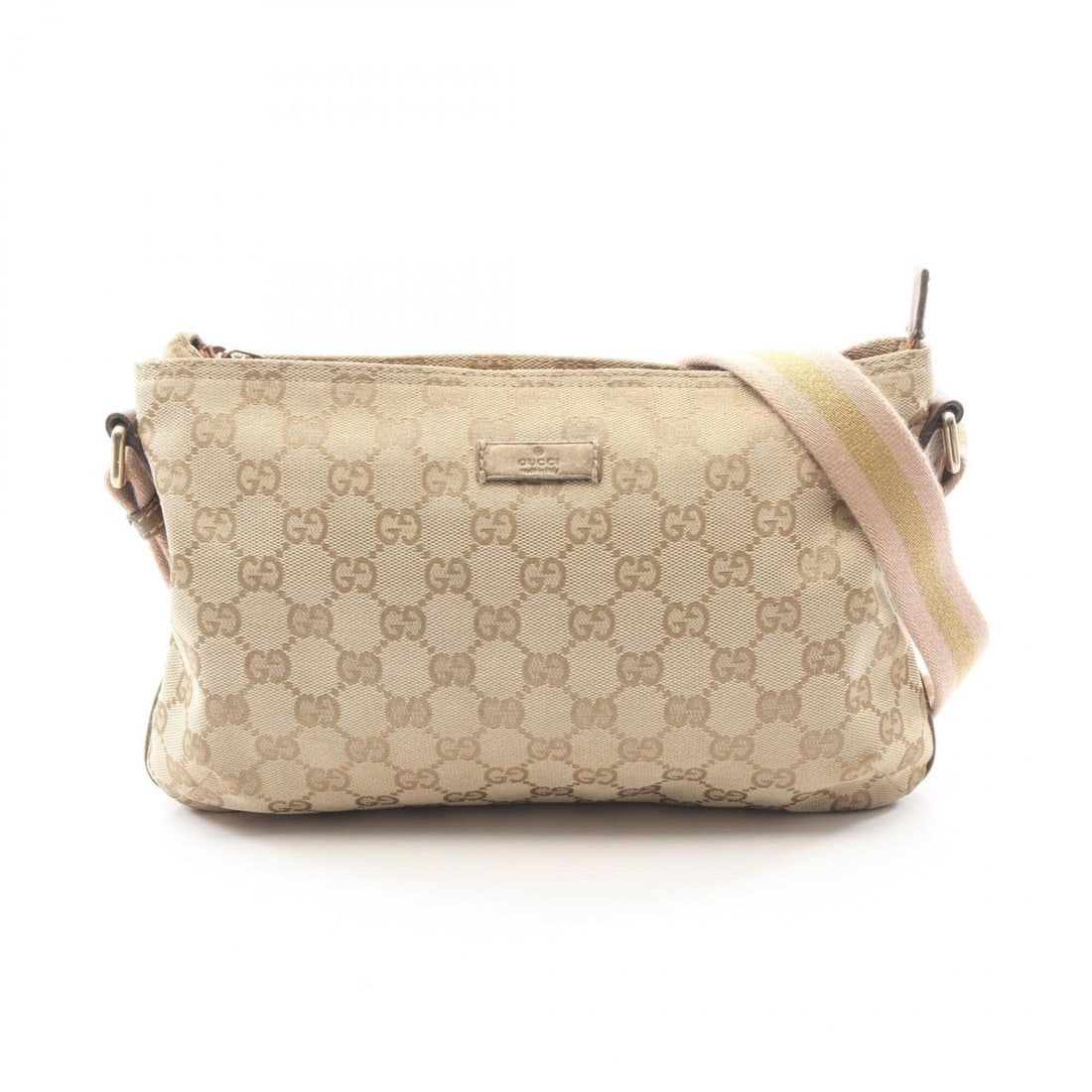 Gucci GG Canvas Shoulder Bag/Handbag, and Leather, Women's, Beige, 189749: --- Catalog ---Category: SizeSize (HxWxD): 18.5cm x 29cm x 3cm / 7.28'' x 11.41'' x 1.18''Category: DesignType: Handbag, Shoulder bagColor: BeigeGender: WomenMaterial: Canvas , Leather Category: Gener