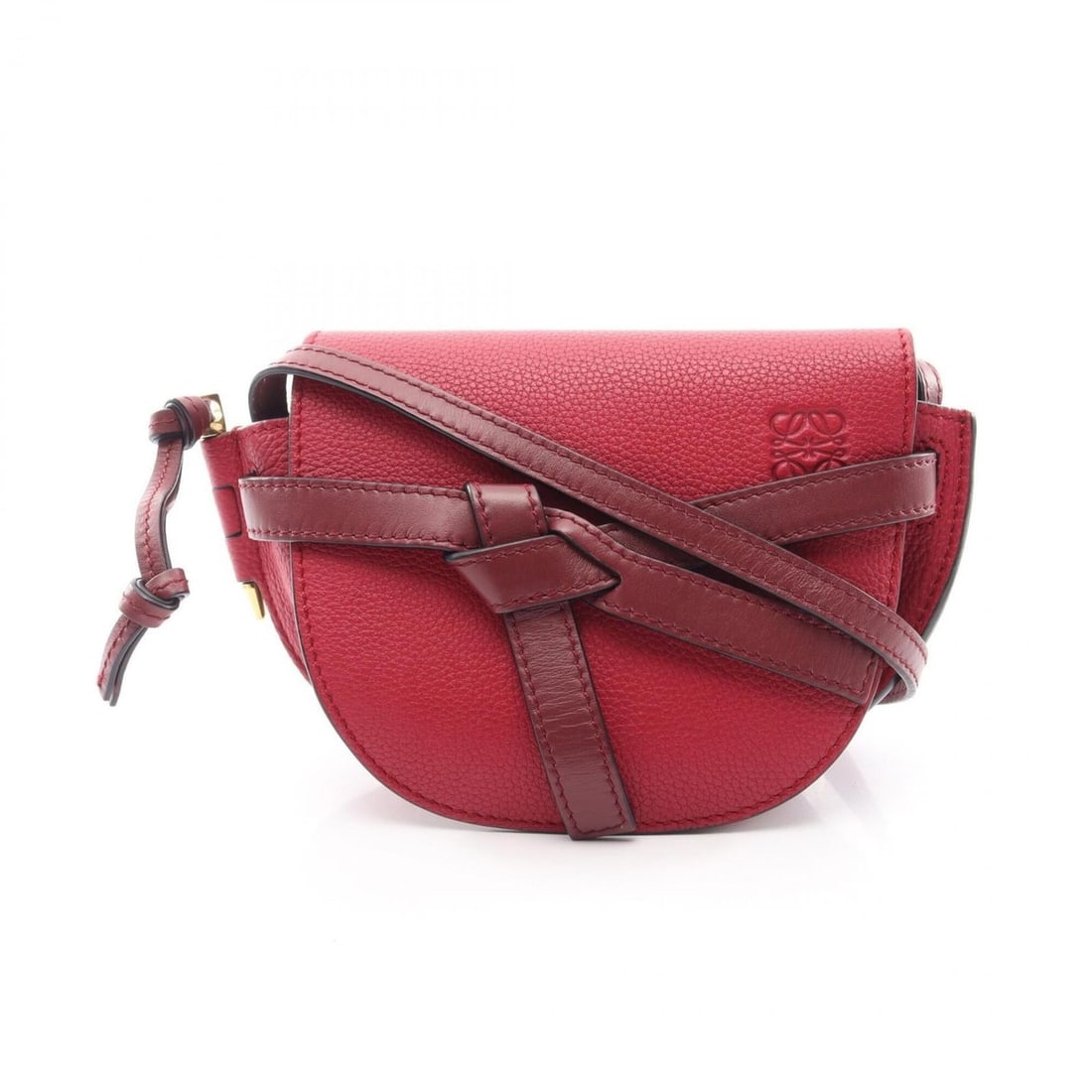 Loewe Gate Bag Mini Shoulder Handbag Leather Women's Red/Burgundy: --- Catalog ---Category: SizeSize (HxWxD): 12cm x 19cm x 6cm / 4.72'' x 7.48'' x 2.36''Category: DesignType: Handbag, Shoulder bagColor: Bordeaux, Red colorGender: WomenMaterial: Leather Category: Gen