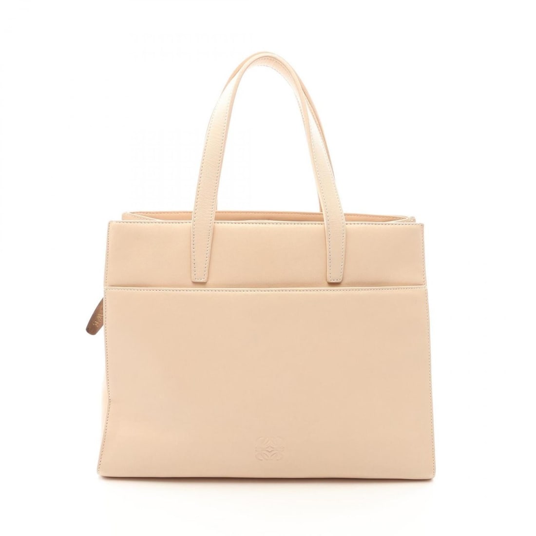 Loewe Anagram Handbag, Leather, Women's, Beige: --- Catalog ---Category: SizeSize (HxWxD): 23cm x 30.5cm x 11cm / 9.05'' x 12'' x 4.33''Category: DesignType: HandbagColor: BeigeGender: WomenMaterial: Leather Category: GeneralBrand: Loewe--- Item