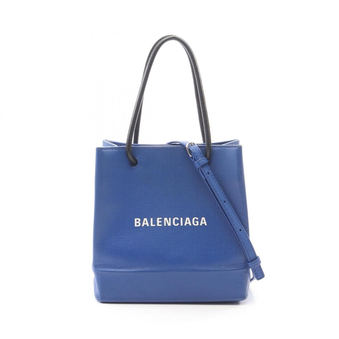 Balenciaga Shopping Tote XXS 2-Way Bag Handbag Leather Women's Blue/Black 572411: --- Catalog ---Category: SizeSize (HxWxD): 20cm x 19cm x 9cm / 7.87'' x 7.48'' x 3.54''Category: DesignType: Handbag, Tote bagColor: Black, BlueGender: WomenMaterial: Leather Category: GeneralMPN: 572