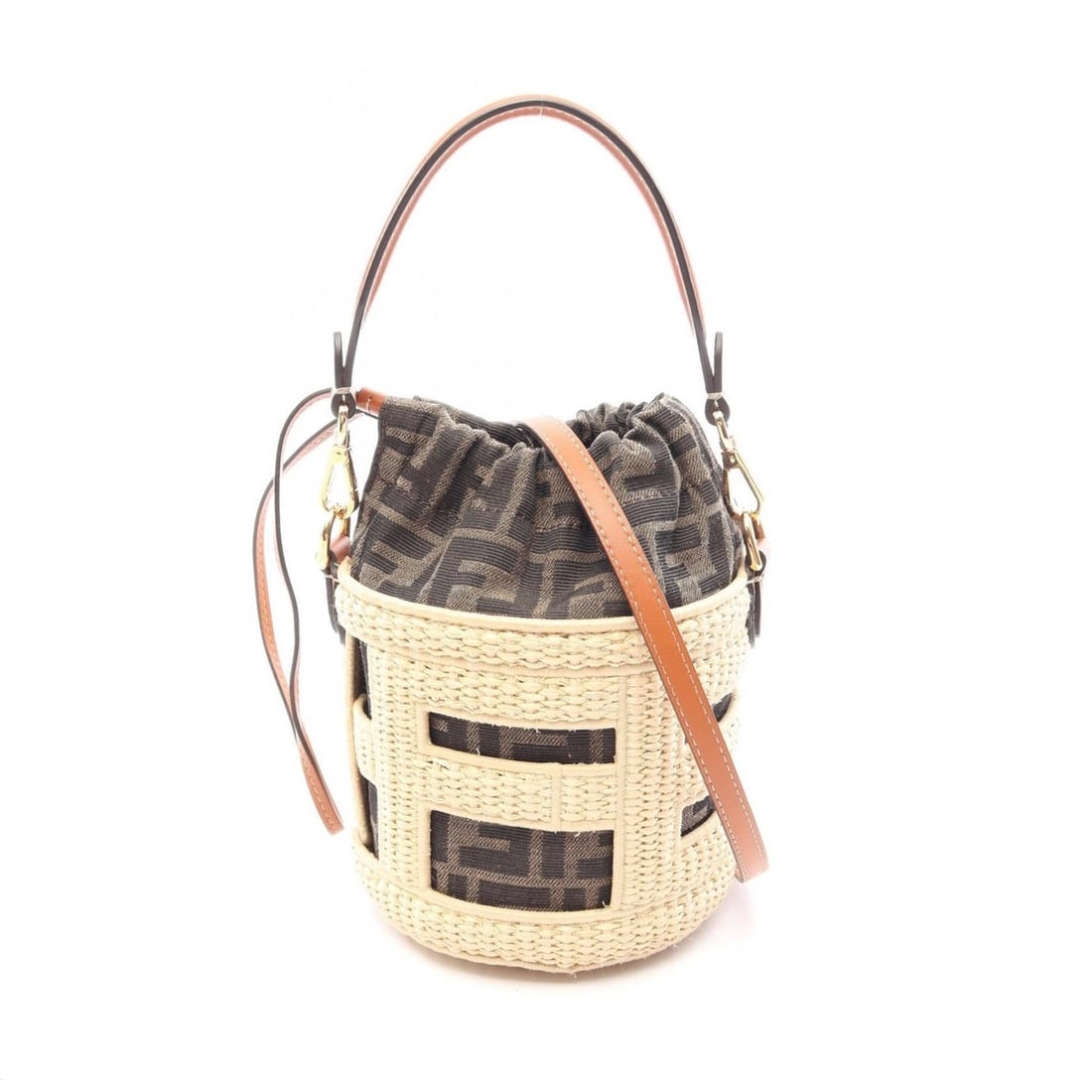 Fendi Step Out Small 2-Way Handbag - Canvas, Leather, Raffia Women's Ivory, Black, Multicolor: --- Catalog ---Category: SizeSize (HxWxD): 18.5cm x 13cm x 12cm / 7.28'' x 5.11'' x 4.72''Category: DesignType: HandbagColor: Black, Ivory, Multi-colorGender: WomenMaterial: Canvas , Leather , Raffia 