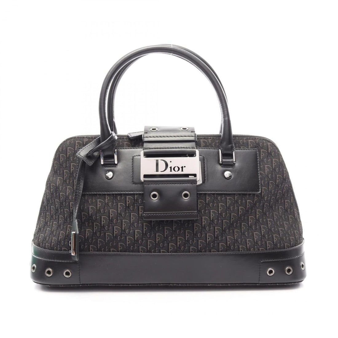 Christian Dior Dior Street Chic Trotter Handbag, Canvas Leather, Women's, Black: --- Catalog ---Category: SizeSize (HxWxD): 18cm x 33cm x 11cm / 7.08'' x 12.99'' x 4.33''Category: DesignType: HandbagColor: BlackGender: WomenMaterial: Canvas , Leather Category: GeneralBrand: Christ
