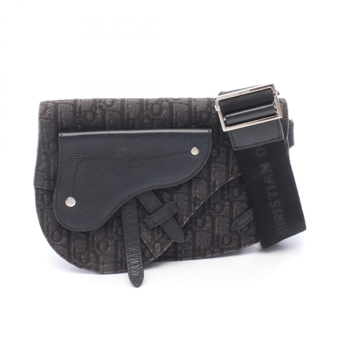 Christian Dior Dior Saddle Bag Oblique Shoulder Handbag Canvas Leather Women's Black: --- Catalog ---Category: SizeSize (HxWxD): 15.5cm x 24cm x 3cm / 6.1'' x 9.44'' x 1.18''Category: DesignType: Handbag, Saddle bag, Shoulder bagColor: BlackGender: WomenMaterial: Canvas , Leather Categ