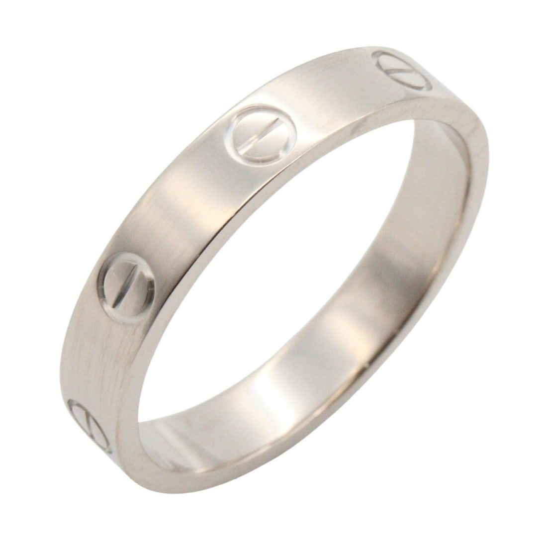 Cartier Mini Love Ring, 18K White Gold (18KWG), Silver Tone, B4085100 (Men's/Women's): --- Catalog ---Category: SizeJP Size: 18US Size: 9Category: DesignType: Band ringColor: SilverGender: Men,WomenMaterial: White gold (18K)Category: GeneralMPN: B4085100Brand: Cartier--- Item List ---Se