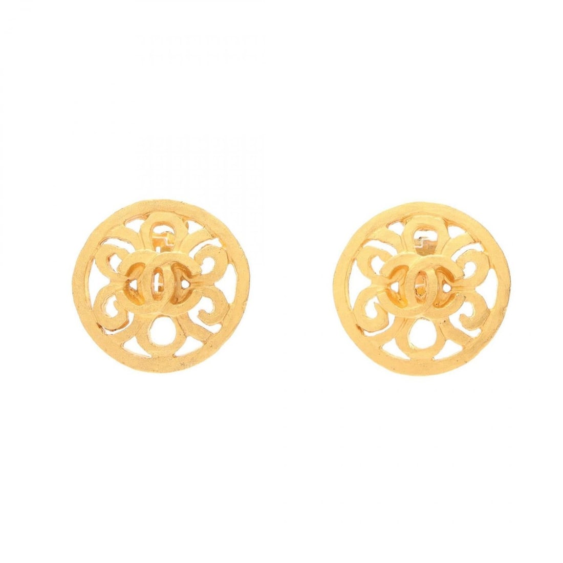 Chanel Coco Mark Circle Earrings, Gold Plated (GP), Women's, Tone: --- Catalog ---Category: SizeSize (HxWxD): 27.00mm x 27.00mm / 1.06'' x 1.06''Category: DesignType: Clip earringsColor: GoldGender: WomenMaterial: Gold platingCategory: GeneralBrand: Chanel--- Item Li