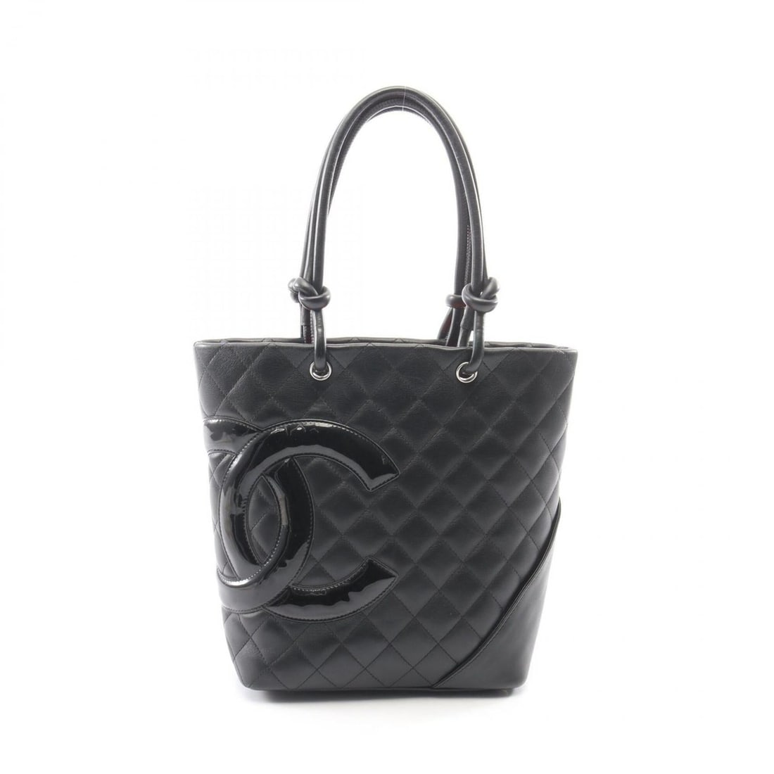 Chanel Cambon Line Medium Tote Bag Handbag Leather Patent Women's Black A25167: --- Catalog ---Category: SizeSize (HxWxD): 24cm x 20cm x 11.5cm / 9.44'' x 7.87'' x 4.52''Category: DesignType: Handbag, Tote bagColor: BlackGender: WomenMaterial: Patent leather , Leather Category: G