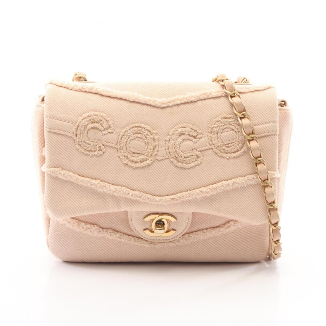 Chanel COCO Shoulder Bag/Handbag, Denim, Women's, Pink, AS1595: --- Catalog ---Category: SizeSize (HxWxD): 17cm x 21cm x 6cm / 6.69'' x 8.26'' x 2.36''Category: DesignType: Handbag, Shoulder bagColor: PinkGender: WomenMaterial: Denim Category: GeneralMPN: AS1595Br
