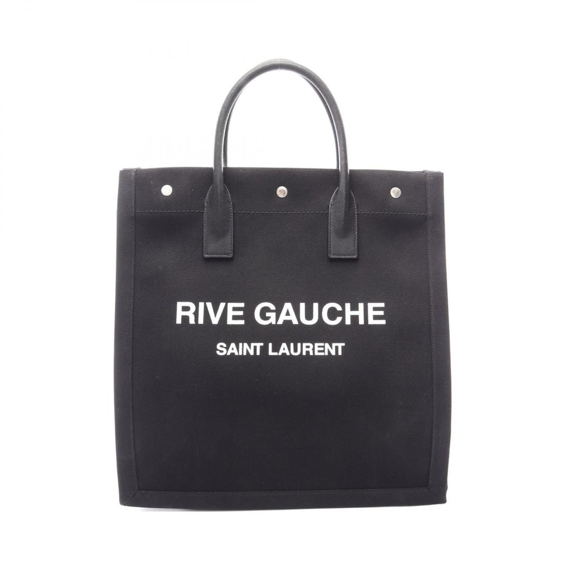 Yves Saint Laurent Saint Laurent Paris RIVE GAUCHE Tote Bag/Handbag, Canvas and Leather, Women's,: --- Catalog ---Category: SizeSize (HxWxD): 39cm x 37cm x 18cm / 15.35'' x 14.56'' x 7.08''Category: DesignType: Handbag, Tote bagColor: Black, WhiteGender: WomenMaterial: Canvas , Leather Category: Ge