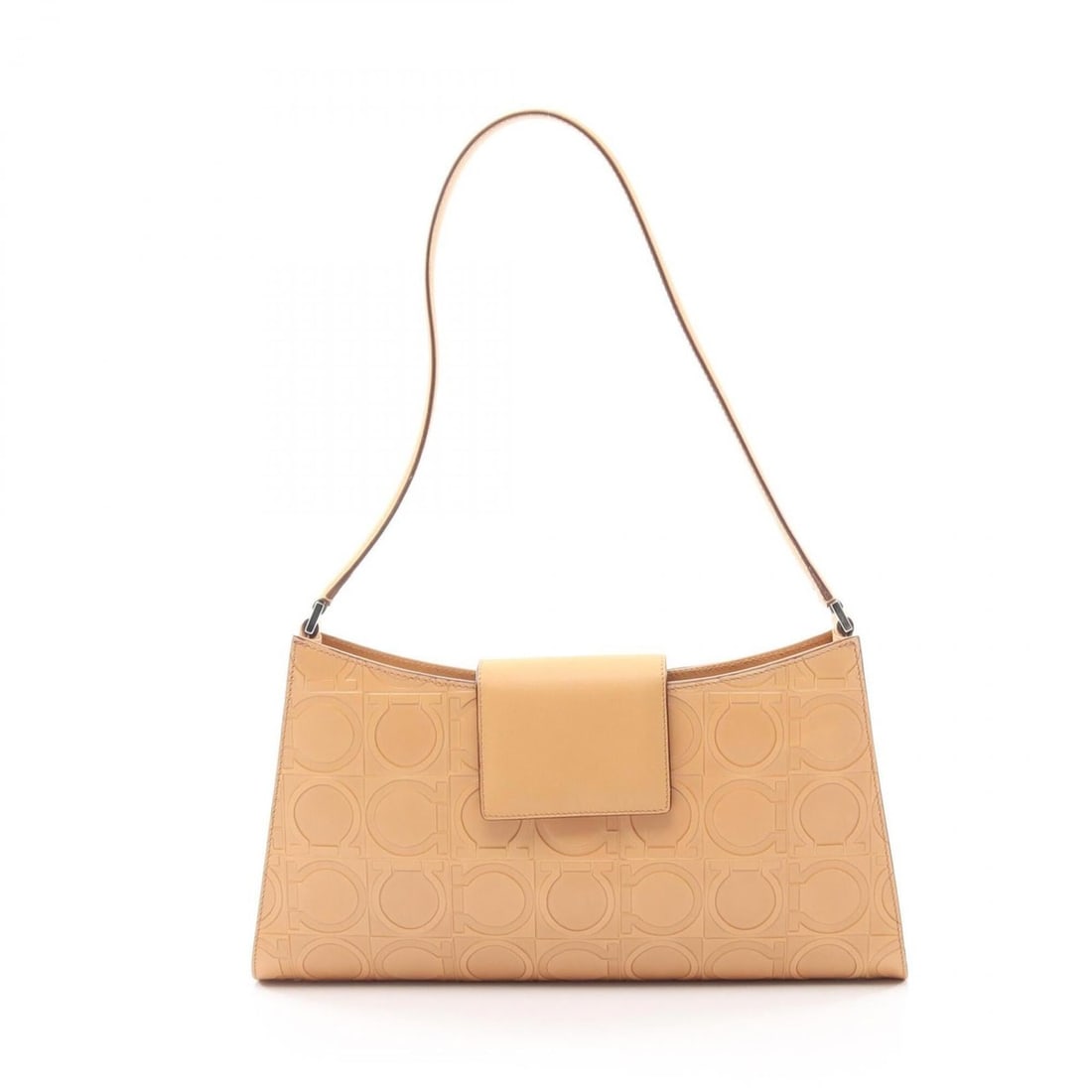 Salvatore Ferragamo Gancini Shoulder Bag/Handbag, Leather, Women's, Beige: --- Catalog ---Category: SizeSize (HxWxD): 17cm x 31.5cm x 4cm / 6.69'' x 12.4'' x 1.57''Category: DesignType: Handbag, Shoulder bagColor: BeigeGender: WomenMaterial: Leather Category: GeneralBrand: S