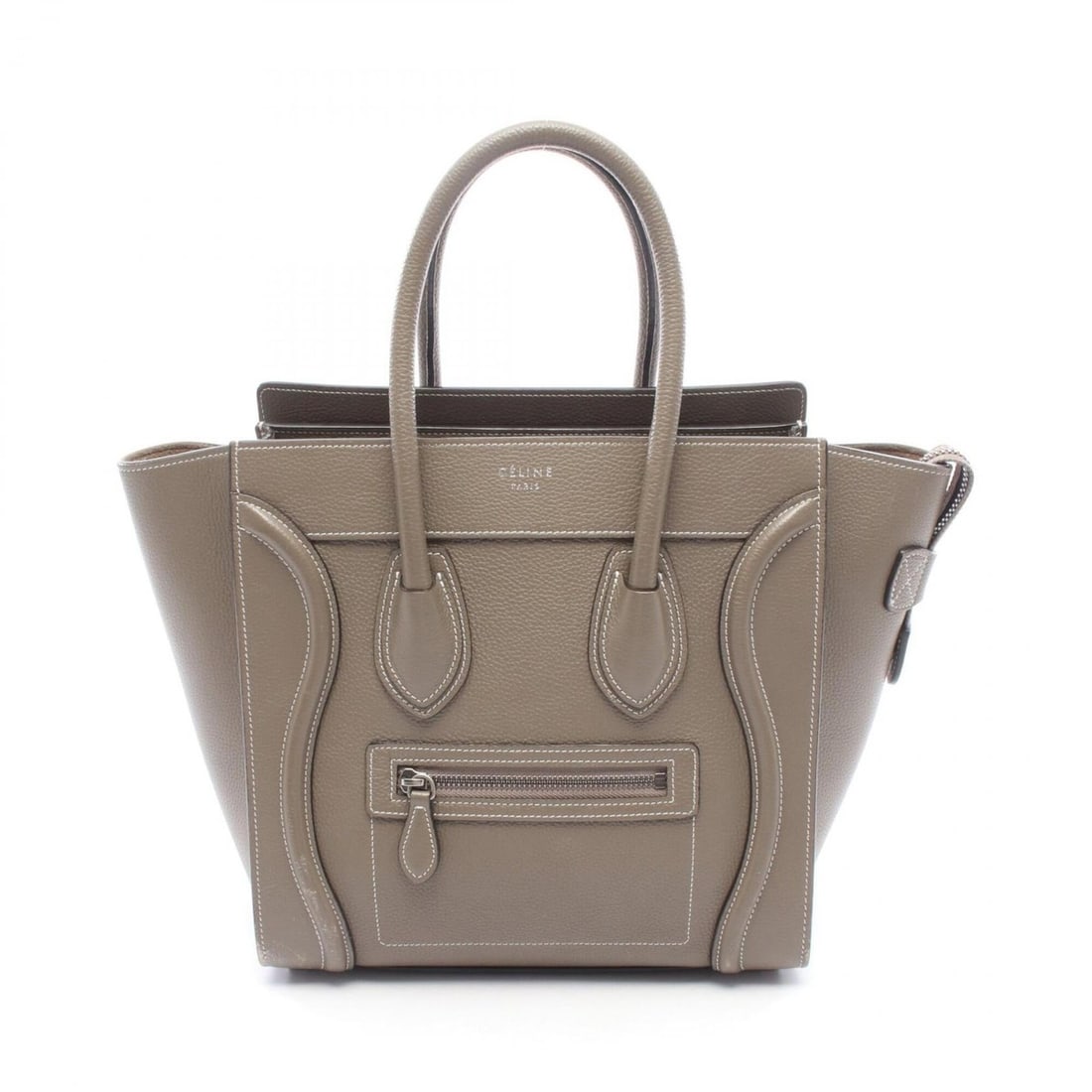 Celine Luggage Micro Shopper Tote Bag Handbag Leather Women's Gray: --- Catalog ---Category: SizeSize (HxWxD): 26cm x 26cm x 13cm / 10.23'' x 10.23'' x 5.11''Category: DesignType: Handbag, Tote bagColor: GrayGender: WomenMaterial: Leather Category: GeneralBrand: Celin