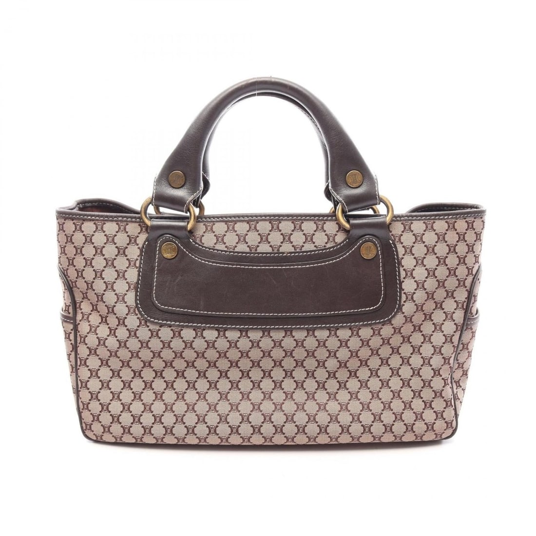 Celine Boogie Bag Macadam Handbag, Canvas and Leather, Women's, Beige/Brown: --- Catalog ---Category: SizeSize (HxWxD): 20cm x 32cm x 13cm / 7.87'' x 12.59'' x 5.11''Category: DesignType: HandbagColor: Beige, BrownGender: WomenMaterial: Canvas , Leather Category: GeneralBrand: