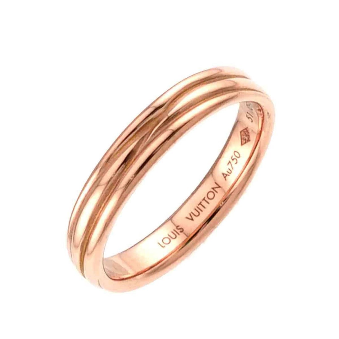 Louis Vuitton Alliance Epi #51 Ring, 18K PG Pink Gold 750: --- Catalog ---Category: SizeUS Size: 6Brand Size: 51Category: DesignType: Band ringGender: WomenMaterial: Pink gold (18K)Category: GeneralBrand: Louis Vuitton--- Item List ---Section: ConditionRankin