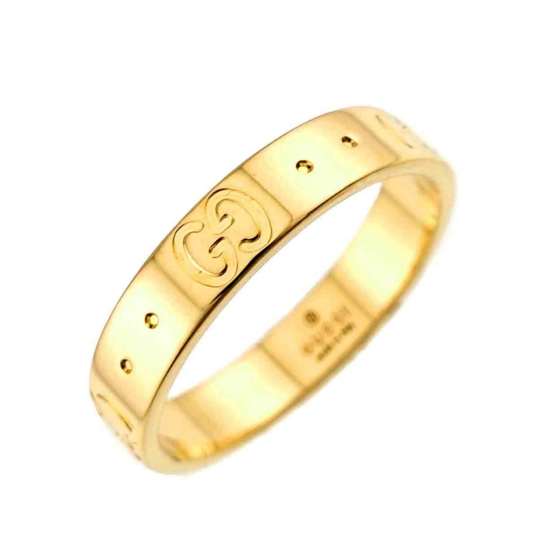 Gucci Icon #13 Ring, 18K Yellow Gold (750), ICON Ring: --- Catalog ---Category: SizeJP Size: 12US Size: 6.5Category: DesignType: Band ringGender: WomenMaterial: Yellow gold (18K)Category: GeneralBrand: Gucci--- Item List ---Section: ConditionRanking: Rank