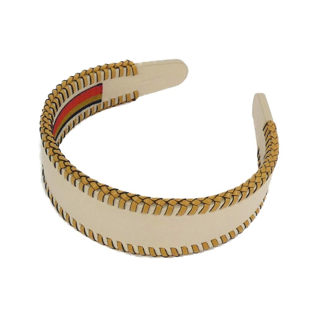 Hermes Grace 211012G Headband: --- Catalog ---Category: SizeSize (LxW): 4.5cm / 1.77''Category: DesignType: Alice bandColor: BeigeGender: WomenMaterial: LeatherLeather/Fur Type: LambskinCategory: GeneralMPN: 211012GBrand: