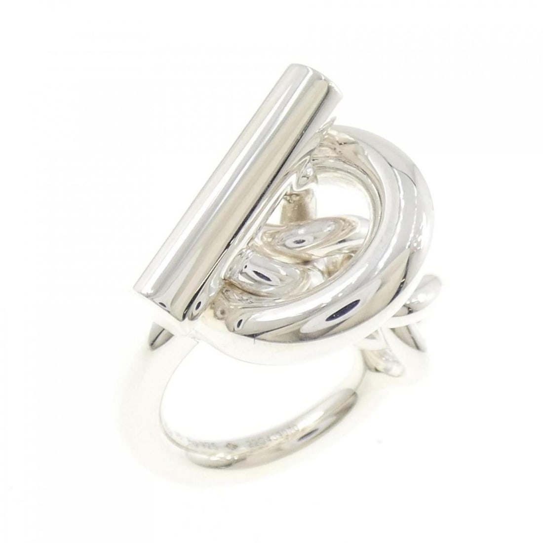 Hermes Hermès Croisette Ring: --- Catalog ---Category: SizeUS Size: 4.5Brand Size: 48Category: DesignType: Band ringGender: WomenMaterial: Silver 925Category: GeneralMPN: H104586BBrand: Hermes--- Item List ---Section: ConditionRan
