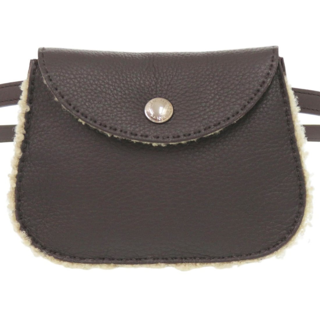 Hermes Neige Taurillon Clemence Mouton Ebene Silver Hardware ?J Stamp (Made in 2006) Waist Bag: --- Catalog ---Category: SizeSize (HxWxD): 11cm x 14.5cm x 2cm / 4.33'' x 5.7'' x 0.78''Category: DesignType: Fanny pack, PochetteColor: BrownGender: WomenMaterial: Taurillon clemence leather ,