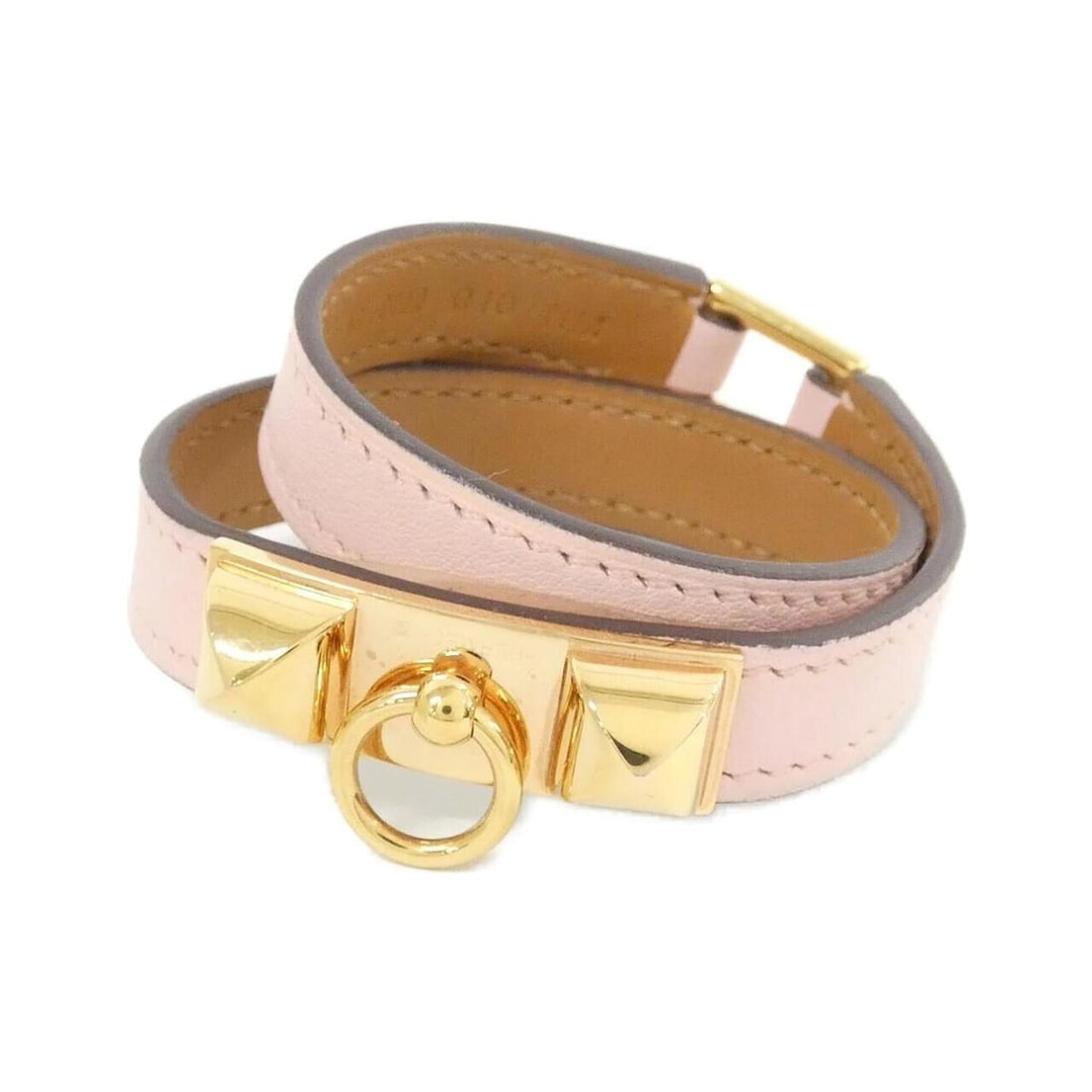 Hermes Rivale Double Tour 064644CD Bracelet: --- Catalog ---Category: SizeWidth: 1.1cm / 0.43''Length: 14cm / 5.51''Category: DesignType: Charm braceletColor: Rose gold, Rose sakuraGender: WomenMaterial: Swift leatherCategory: GeneralMPN: 064644