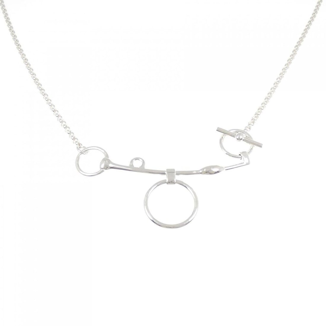 Hermes Hermès Mole de Brides Necklace: --- Catalog ---Category: SizePendant Size: 63mm x 101mm / 2.48'' x 3.97''Neck Circumference: 81 cm / 31.88''Category: DesignColor: SilverGender: Women,MenMaterial: Silver 925Pendant Type: