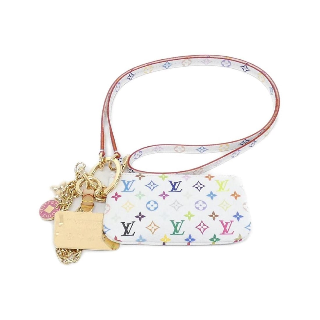 Louis Vuitton Multicolor (LV X™) Phone Holder M14099: --- Catalog ---Category: DesignType: OthersColor: WhiteGender: Men,WomenMaterial: Canvas Category: GeneralMPN: M14099Brand: Louis VuittonCategory: Physical PropertiesSize (HxWxD): 7cm x 12cm x 1cm /