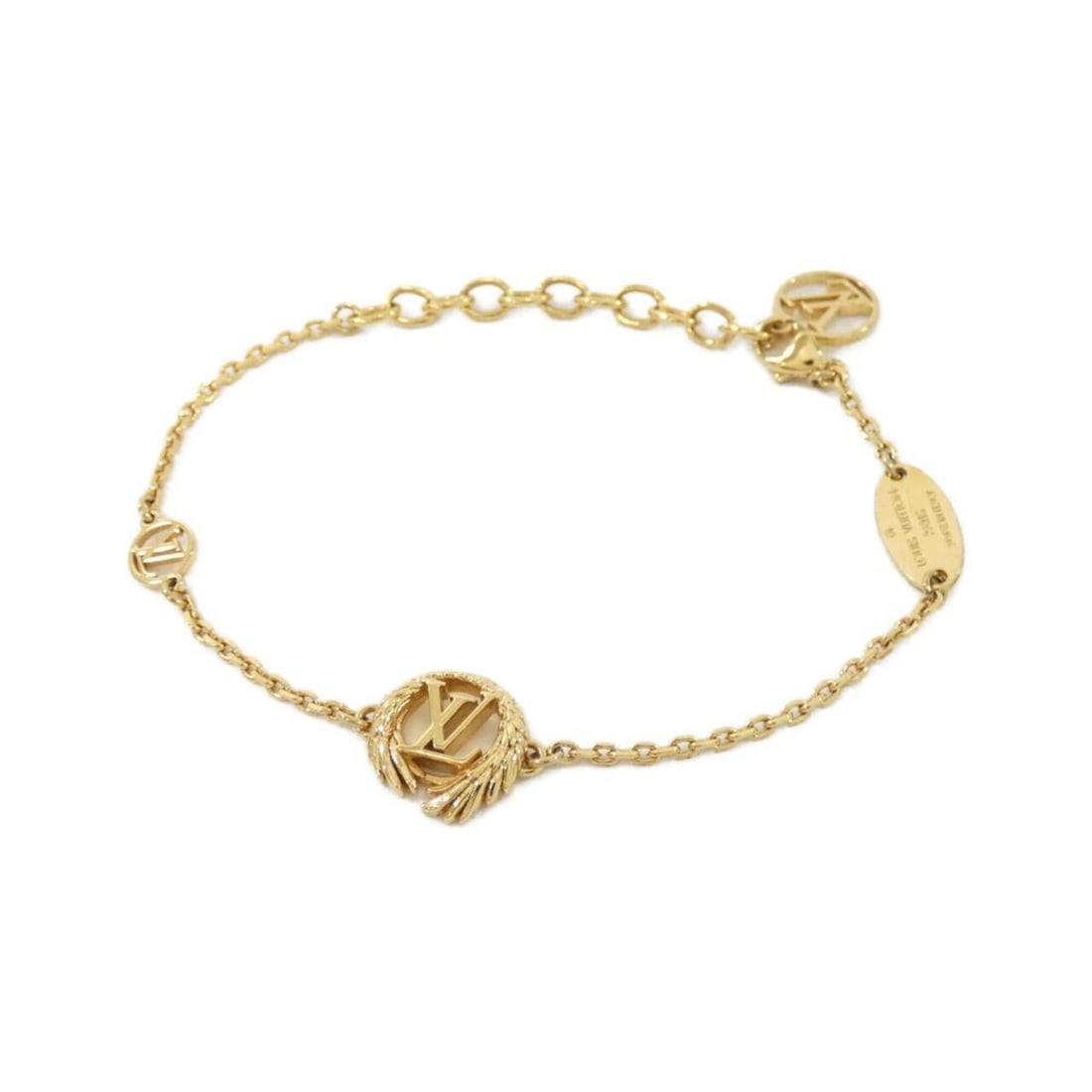 Louis Vuitton Bracelet LV Angel M64292: --- Catalog ---Category: SizeLength: 15cm - 18.5cm / 5.9'' - 7.28''Category: DesignType: Charm braceletColor: GoldGender: WomenCategory: GeneralMPN: M64292Brand: Louis Vuitton--- Item List ---Section: