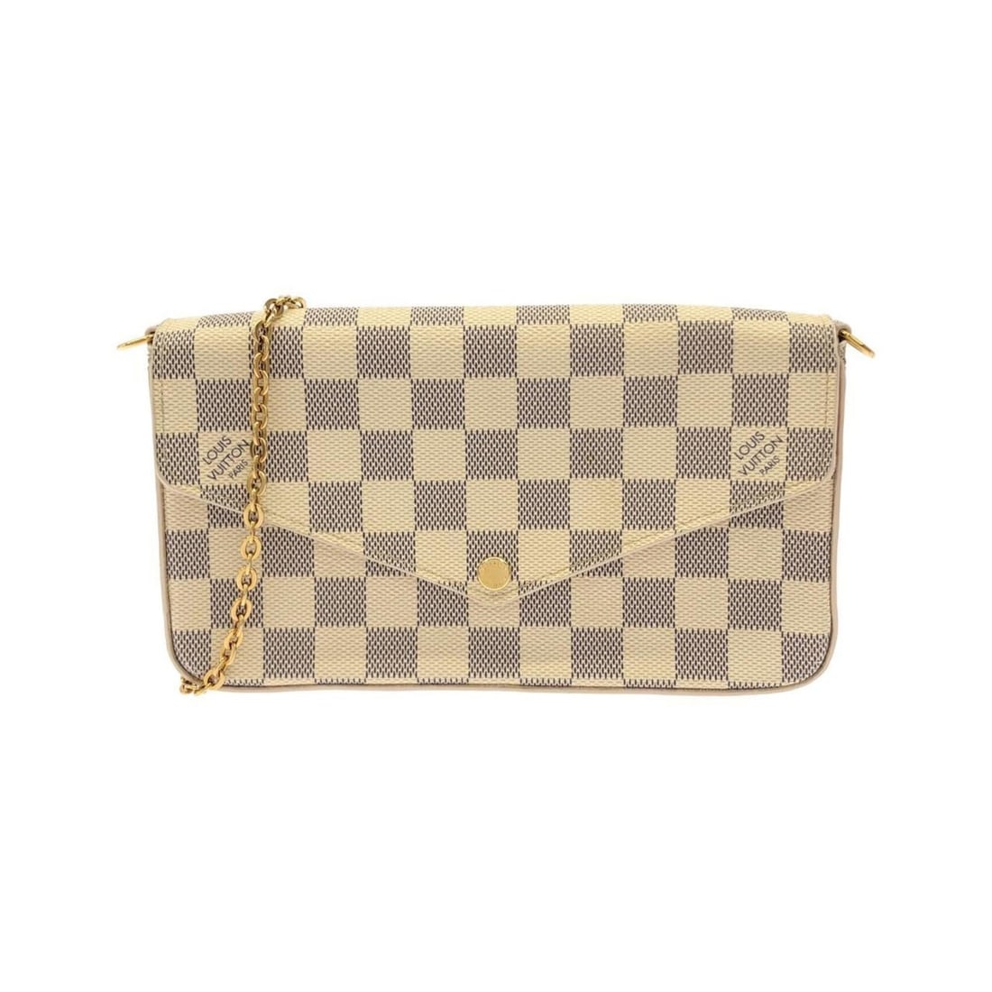 Louis Vuitton Damier Azur Pochette Felicie N63106 Shoulder Bag: --- Catalog ---Category: SizeSize (HxWxD): 13cm x 21.5cm x 3cm / 5.11'' x 8.46'' x 1.18''Category: DesignType: Pochette, Shoulder bagColor: Azur, WhiteGender: WomenMaterial: Coated canvas Category: Ge