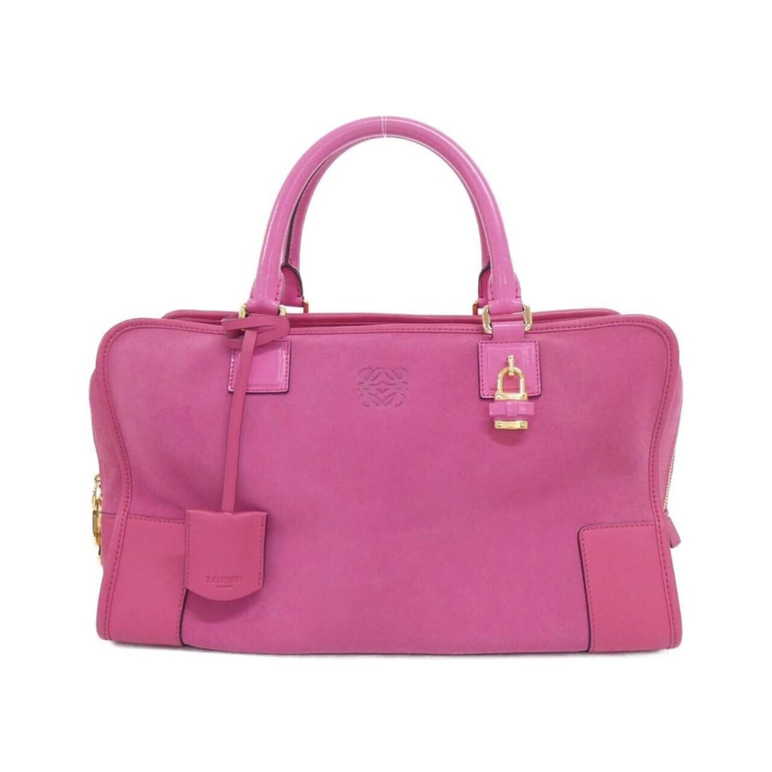 Loewe Amazona 36cm Handbag: --- Catalog ---Category: SizeSize (HxWxD): 22cm x 36cm x 15.5cm / 8.66'' x 14.17'' x 6.1''Category: DesignType: HandbagColor: PinkGender: WomenMaterial: Suede , Leather Category: GeneralBrand: