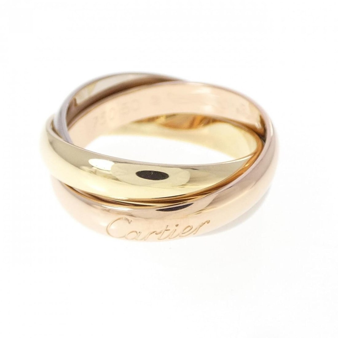 Cartier Trinity Ring: --- Catalog ---Category: DesignColor: Pink, White, YellowCategory: GeneralLine: TrinityBrand: Cartier--- Item List ---Section: ConditionRanking: Rank A Used - A few traces of usage, some scratches /