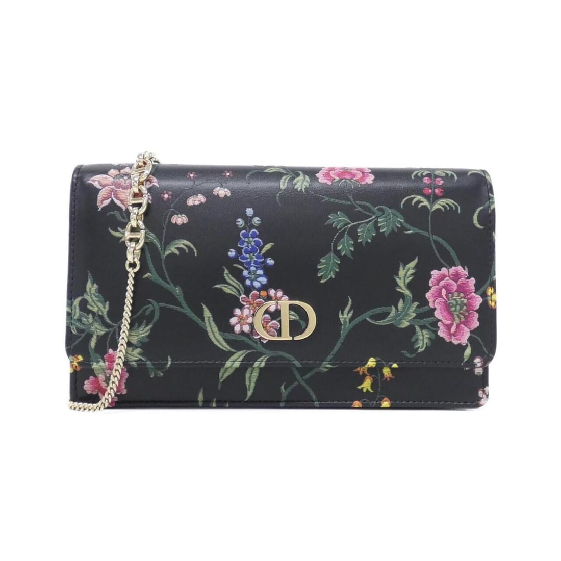 Christian Dior DIOR PETITES FLEURS Caro S5134OBQJ Wallet Chain: --- Catalog ---Category: SizeSize (HxWxD): 11.5cm x 20cm x 3cm / 4.52'' x 7.87'' x 1.18''Category: DesignType: Chain/Shoulder walletColor: Black, Multi-colorGender: WomenMaterial: Leather Leather/Fur 