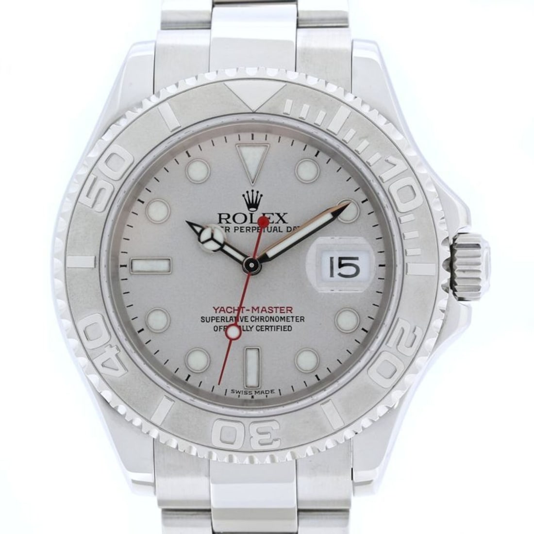 ROLEX Yachtmaster Rolesium 16622 Men's Watch SS 40552: --- Catalog ---Category: SizeWrist Size: 18.5cm / 7.28''Case Diameter: 41mm / 1.61''Category: DesignType: WristwatchGender: MenColor (Dial): SilverMaterial (Band): Stainless steelMaterial (Case): Stai