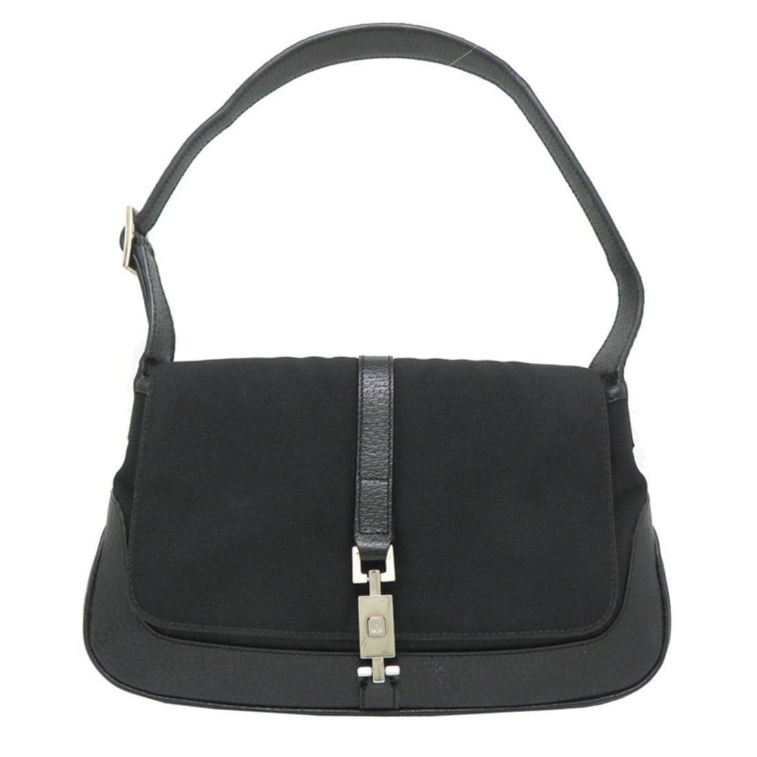 Gucci Jackie One-Shoulder Women's Shoulder Bag 001.3824 Leather Black (1 of 10)
