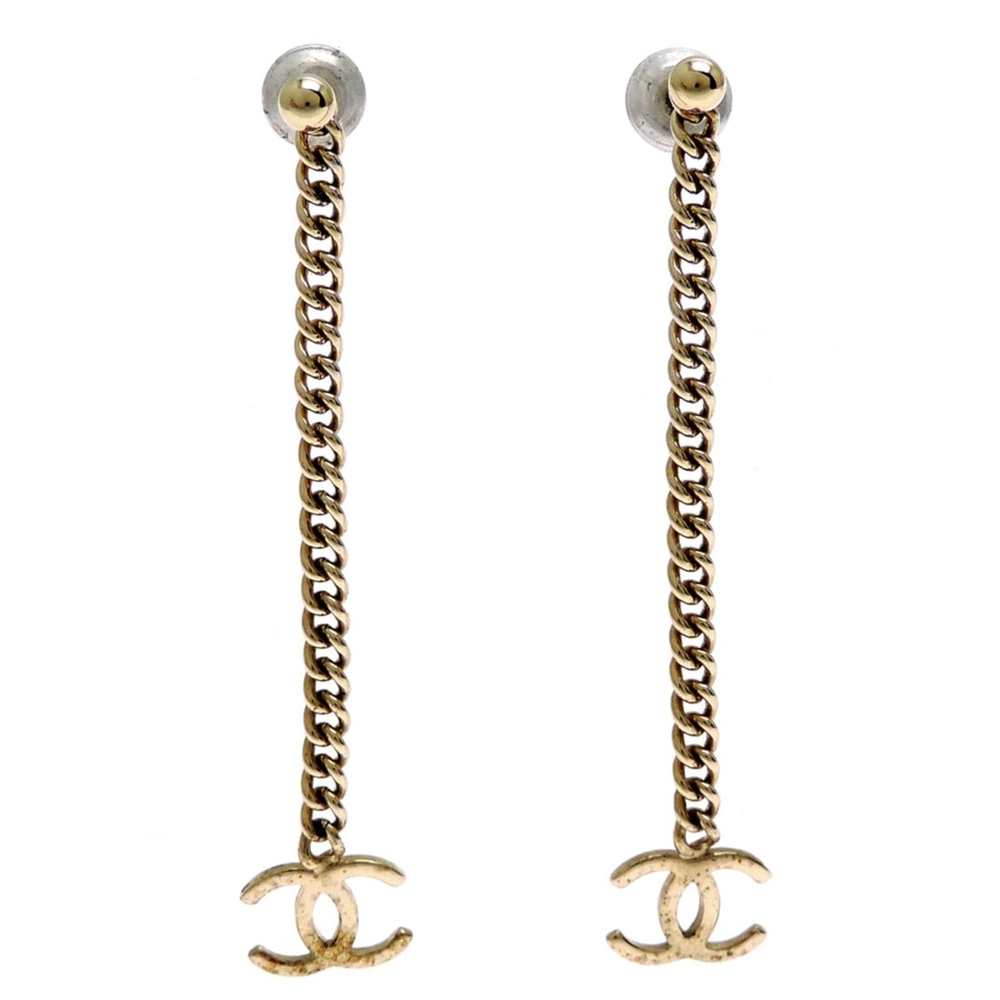 Chanel Coco Mark Chain Earrings for Women (Metal) (1 of 4)